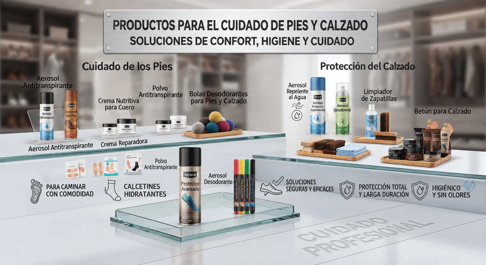 Productos para el cuidado de pies y calzado — imagen del producto